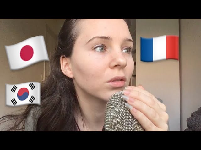 ASMR In 3 Languages Korean, Japanese, French (한국어, 日本語, Français)