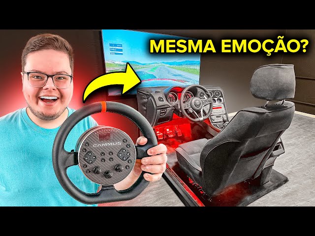 NOVO VOLANTE SIMULADOR DE CARRO QUE NÃO PRECISA DE PEDAIS e REALISTA! (CAMMUS C5 ePEDAL)