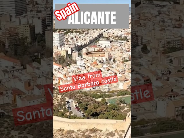 Walking Tour Alicante! Views From The Top Of Santa Barbara Castle Alicante 🏰 - WOW !! #shorts