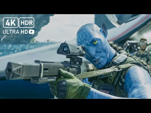 BIG WAR - AVATAR | Full 4K HDR Action Scenes | The Way of Water Hollywood Movie English Review 2024