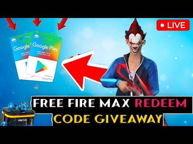 FREE FIRE MAX LIVE👻 REDEEM CODE GIVEAWAY #freefirelive #princelive01