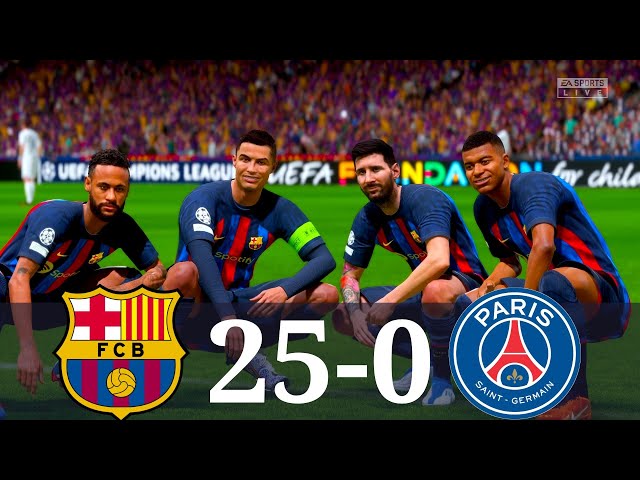 MESSI, RONALDO, MBAPPE, NEYMAR, ALL STARS | BARCELONA 25-0 PSG