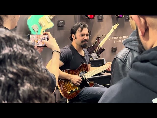 Andre Nieri- Suhr Booth- 4K Video- Namm 2025- SL-15 Suhr Amp- T Style Signature Guitar