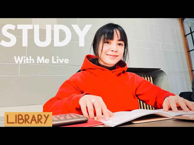 11-Hour Study With Me Live UBC Library | 90/10 Productivity Method | Boost Focus & Motivation-No ads