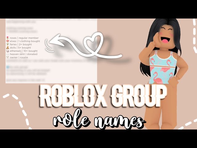 AESTHETIC names for roles/ranks in ROBLOX  groups (part 2) | rosaliexo