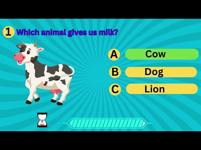 🐾 Fun Animal Quiz for Kids | Farm Animals, Safari Animals & Animal Sounds 🐄🦁🎶