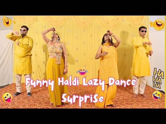 "Crazy" Lazy Dance at Wedding Haldi Sangeet | Funniest Ever 🤪 Surprise by Groom's Family!!