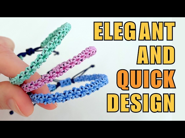 🌸 How to Make Handmade Flower Bracelets | Easy Nylon Cord Tutorial for Friends!