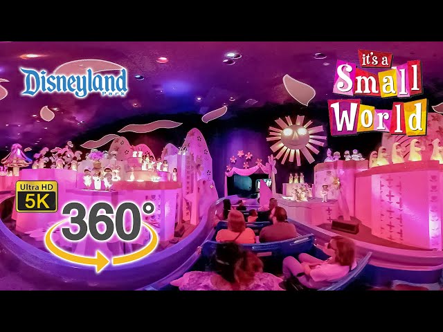 VR 360 5K it's a small world On Ride Ultra HD POV Disneyland 2019-08-22