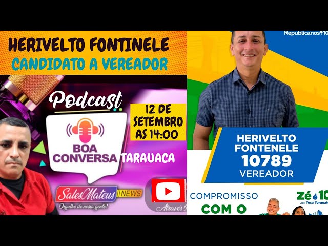 CONHEÇA AS PROPOSTAS DO CANDIDATO A VEREADOR ,HERIVELTO FONTINELE