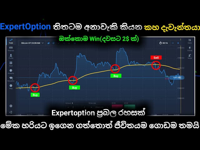 Expertoption New Strategy Sinhala.Yellow line indicator.