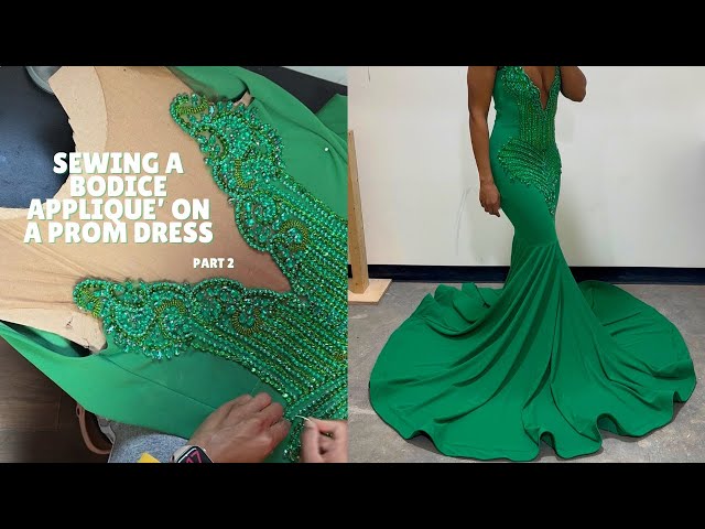 How to Sew a Bodice Applique’ on a Prom Dress + Tips (DIY) #EASY