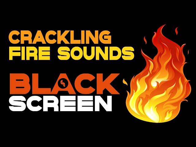 🔥Fire Black Screen | ASMR | Fireplace Ambience | Black Screen 10 Hours | Black Screen