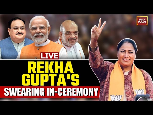 Delhi CM Oath Ceremony Live: Rekha Gupta Swearing In Ceremony Live Updates | PM Modi Live