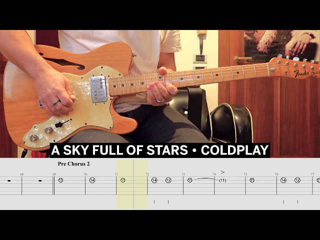 A Sky Full Of Stars Coldplay Cover • Guitar Tab • Tutorial • Lesson