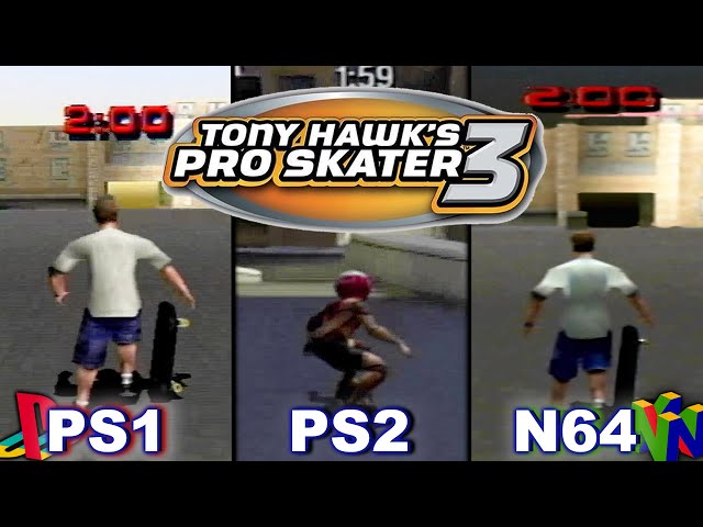 Tony Hawks Pro Skater 3 : PS1 vs PS2 vs N64 Comparison