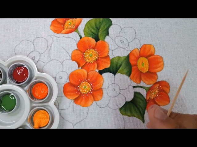 Vase with Flowers Fabric Painting Part 2 Class 543 - Handbook 2 Project 2