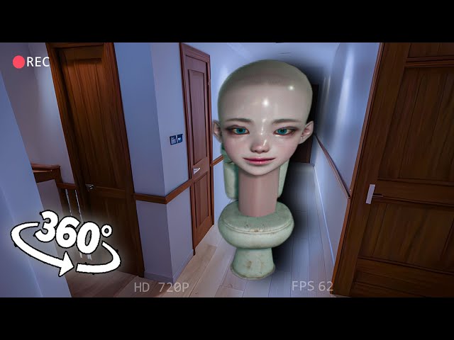 Skibidi Girl in my HOUSE! (4K 360 video)