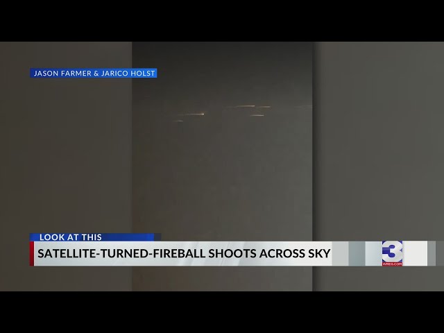 WATCH: Satellite-turned-fireball shoots across sky