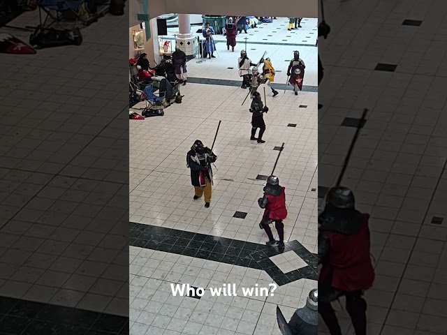 Who will win? The fighter on the left or the fighter on the right? #mysca #sca #armoredcombat #fight