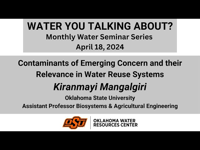 Water You Talking About? Water Seminar April 2024 Seminar with Kiranmayi Mangalgiri