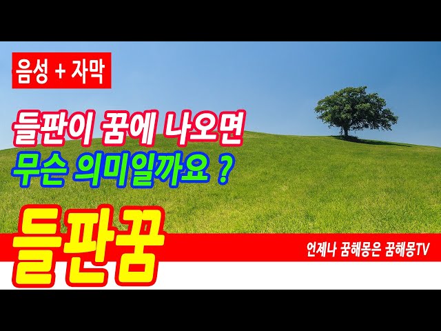 들판꿈, 황금 들판 가을 꿈, 들판에 푸릇푸릇 들나물 뜯는 꿈, 드넓은 들판 꿈, 들판의 보약, 꽃이 잔뜩 핀 들판 꿈, 들판에 샘이 솟는꿈, 들판에 소 풀어 놓는 꿈, 들판꿈해몽