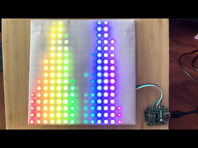 Another demo of USBWLEDC - a minimal audio reactive WLED controller