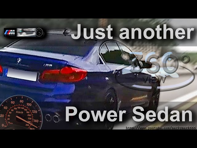 BMW M135i vs BMW M5 F90 3D +60-255 Autobahn Insta360 One X RaceRender [4k 360° 3D]