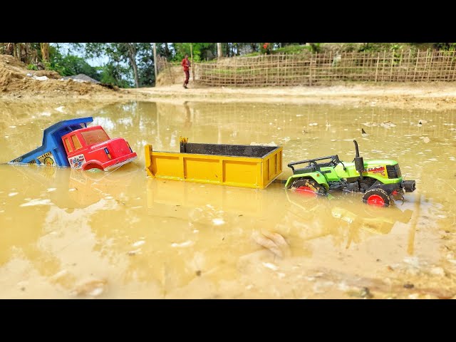 Fully loaded Polo Truck Farm Tractor Jumping In Water | Polo Truck Farm Tractor | Samim Creator