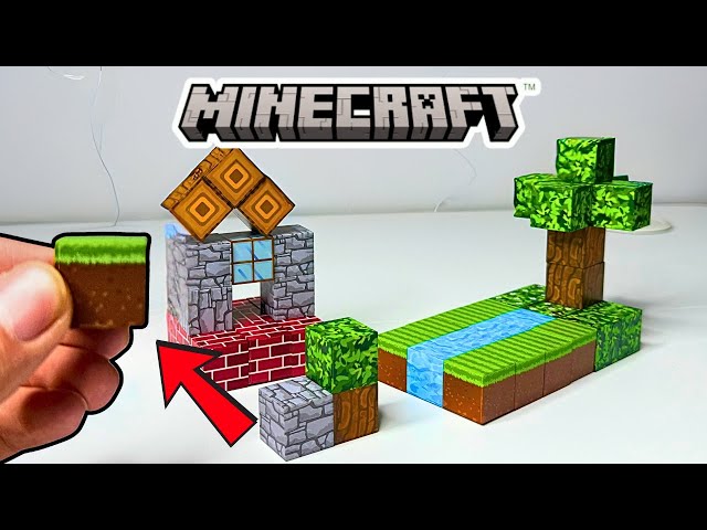 Minecraft blocks in real life 🧊(Magnetic toys)