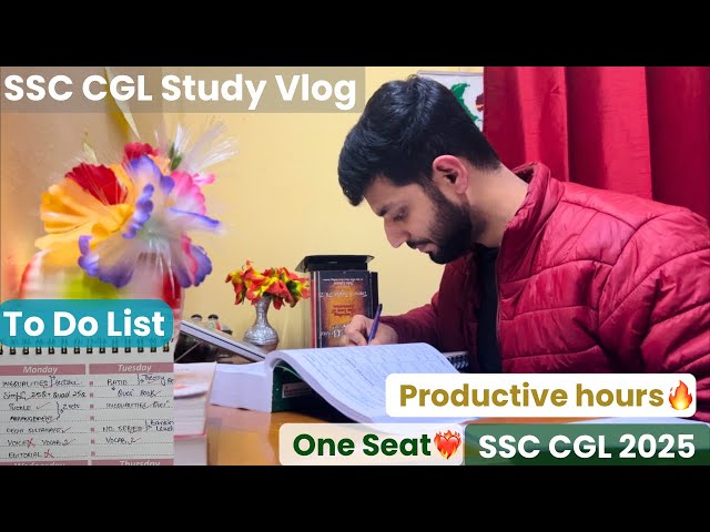 Productive StudyVlog SSC CGL 2025| Alpha Dominion #sscaspirantlife #studyroutine  #ssccglstudyvlog