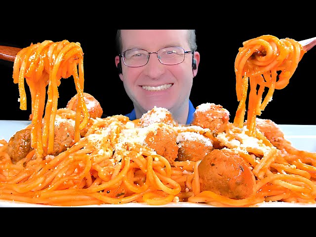 ASMR SPAGHETTI & MEATBALLS MUKBANG EATING SOUNDS