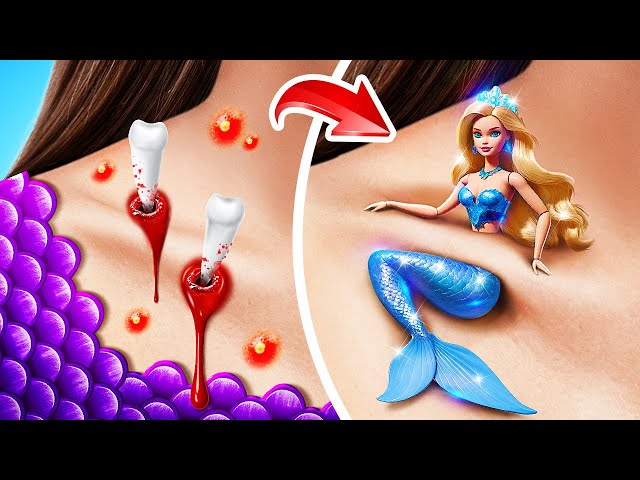 Crazy Mermaid Makeover! Amazing Beauty Makeover Hacks and Gadgets