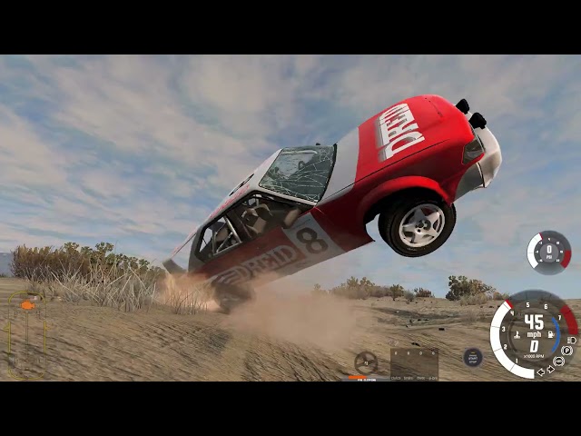 BeamNG.Drive- Johnson Valley Slo Mo Destruction #5 with random rally builds