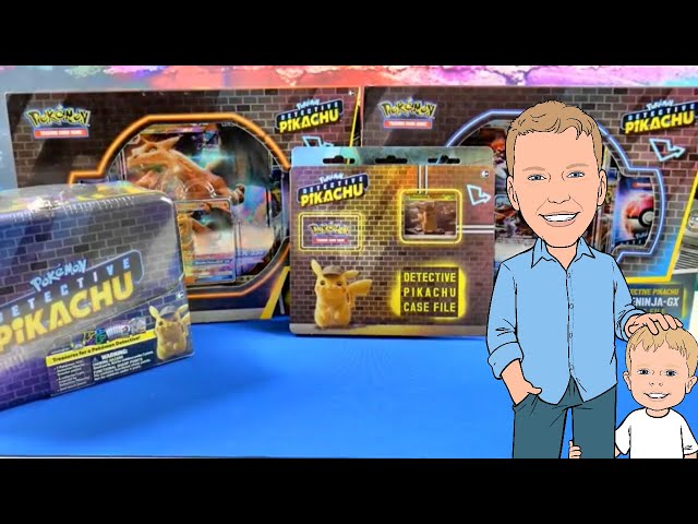 Detective Pikachu TCG Boxes, Charizard GX Case File, We Pulled a Hyper Rare and some Charizards!!