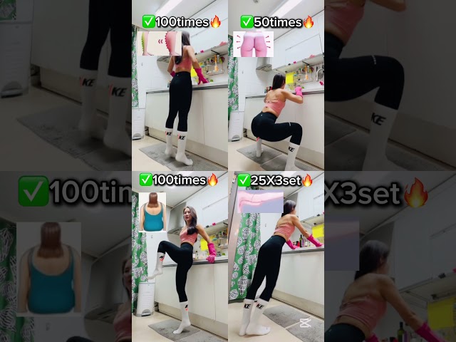 뱃살 쏙 눈바디 변하는 설거지 후 홈트 루틴🔥100 times🔥weight loss exercise at home✨#workout