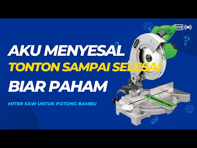 Mesin potong bambu merk RYU Miter Saw dengan 80T mata pisau