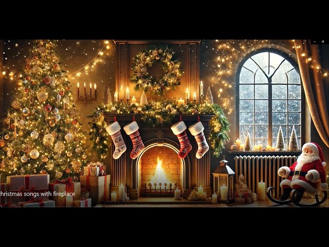 Christmas Songs with Fireplace | Best Christmas Songs playlist | Merry Christmas 2025🎄🎅🎅