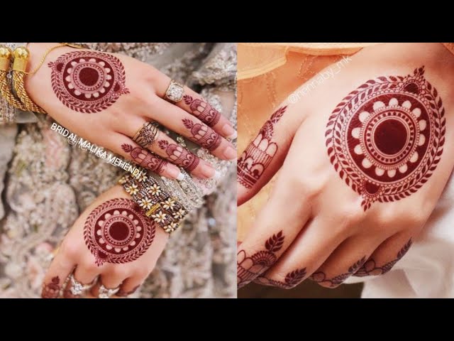 Special Beautiful Gol Tikki Mehndi Design|Simple Gol Tikki Henna Design For Back Hand|Flower Mehndi