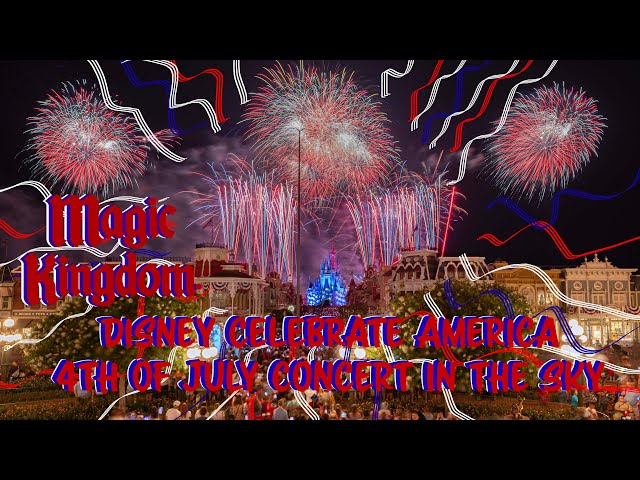 Disney's Celebrate America! - Fourth of July Concert in the Sky Magic Kingdom Fireworks VR180 3D 8K