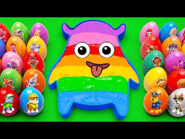 Satisfying ASMR 🌈 Making Rainbow Alien Bathtub by Mixing SLIME in Rainbow Eggs CLAY Coloring