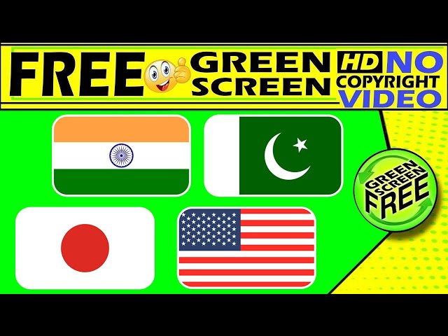 flag green screen video no copy right indin flag pakistan flag usa flag japan filg china flag free