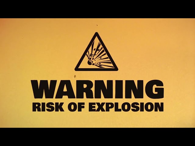 Warning Sign Danger Vintage Background With Glitch Fx Seamless Looping