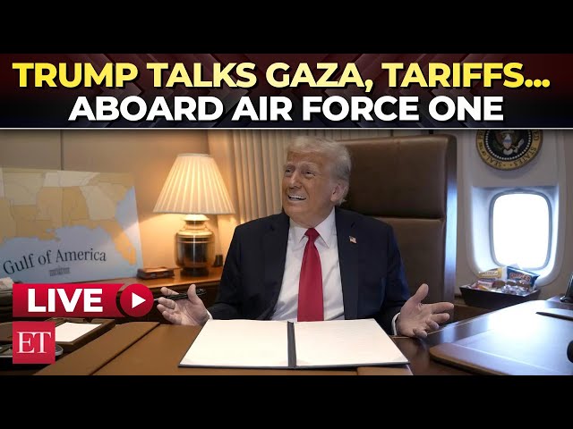 LIVE | Trump talks Canada, Gaza, Ukraine-Russia war, tariffs and more aboard Air Force One