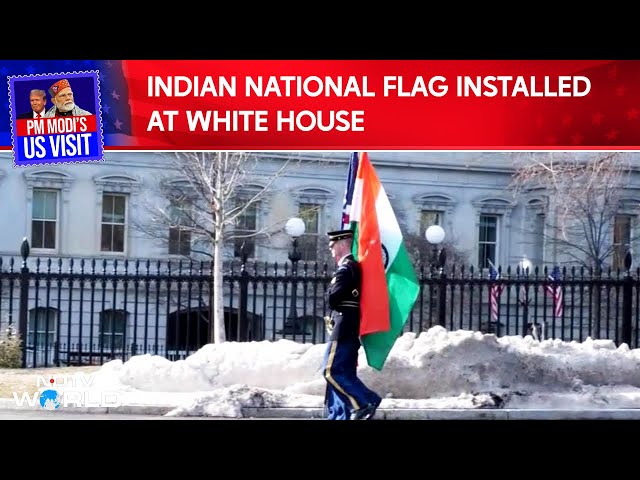 PM Modi In US | Indian National Flag Installed At White House Ahead Of PM Modi-Trump Meet