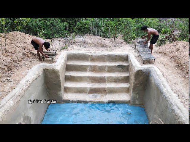 Rebuild Bathtub To Big Swimming  Pool With Springboard