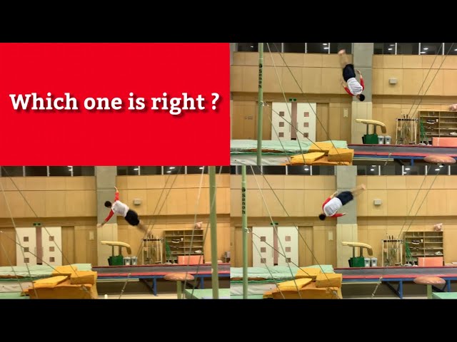 Can you use 3 kinds of Back half twist ?  【Gymnastics theory 】