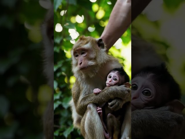 cute baby monkey🙉🙉 #cutebaby #monkeybandarmama #babyanimal #cutemonkey #cute #monkeybandar #babymonk