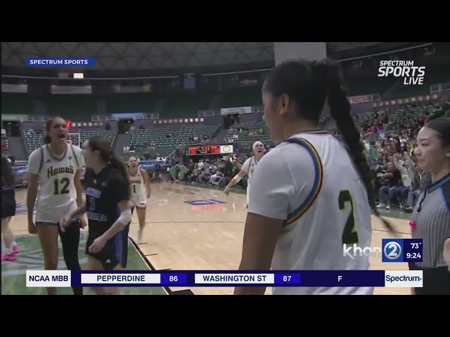 Hawaii Women's Basketball comes back from down 19 to win 11th straight game