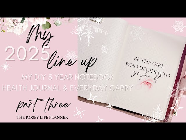 2025 Planner Line Up:  Rosey Compact - Health Planner Setup & DIY 5 year Journal - EDC - Part 3